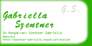 gabriella szentner business card